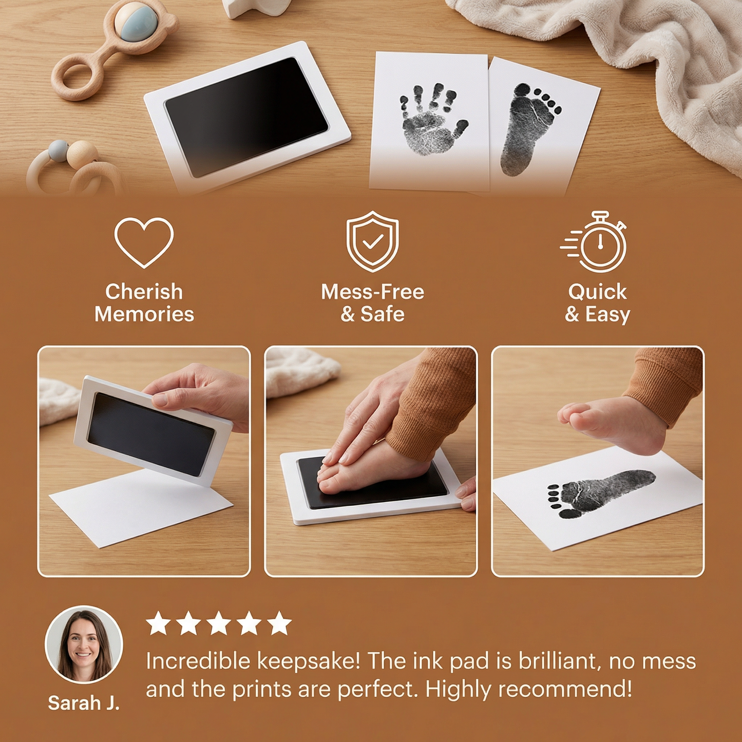 Baby Hand & Footprint Kit – Keepsake Set for Toddlers