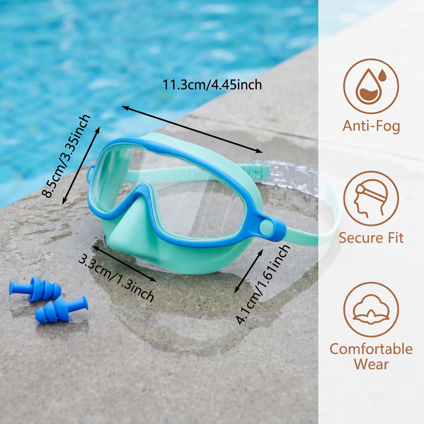Practical Swimming Goggles for Kids – Anti-Fog, Secure Fit & Comfortable Wear