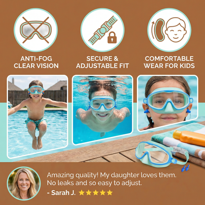Practical Swimming Goggles for Kids – Anti-Fog, Secure Fit & Comfortable Wear