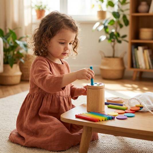 Montessori Wooden Toy for Kids – Color & Shape Sorting Learning Game
