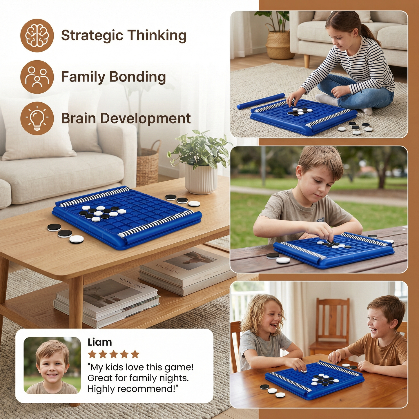 Flip Strategy Game – Interactive Family Logic Game for Kids