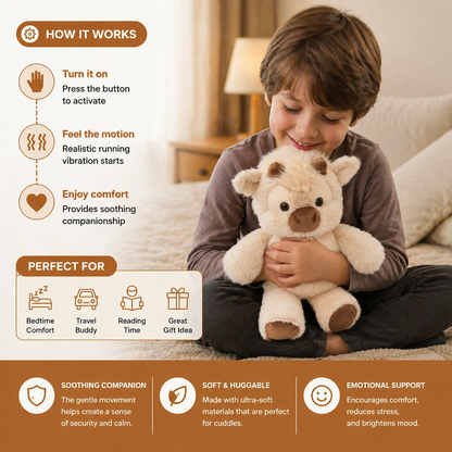 Running Calf Plush Toy – Soft Cartoon Stuffed Animal & Soothing Companion for Kids