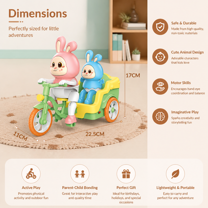 Electric Animal Tricycle – Interactive Ride-On Toy with Music & Light for Kids