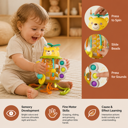 Pull-Along Baby Rattle – Cute Educational Toy for Early Development