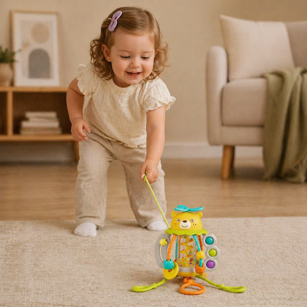 Pull-Along Baby Rattle – Cute Educational Toy for Early Development