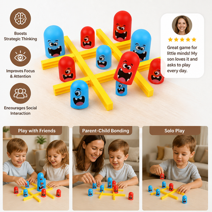 Monster Tic-Tac-Toe Board Game for Kids – Fun 2-Player Strategy Game
