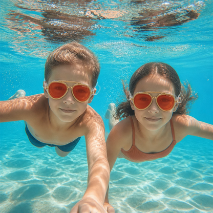 Pro Aviator Swim Goggles – UV400 Protection, Anti-Fog & Full Coverage Fit