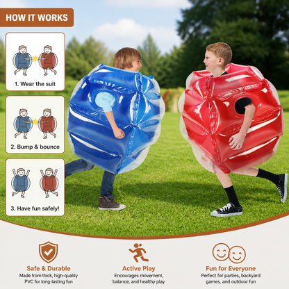 Inflatable Bumper Ball Suit for Kids – 2 Player Outdoor Collision Game