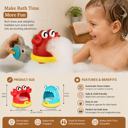 Cute Bubble Bath Toy for Kids – Automatic Foam Maker for Water & Bath Fun