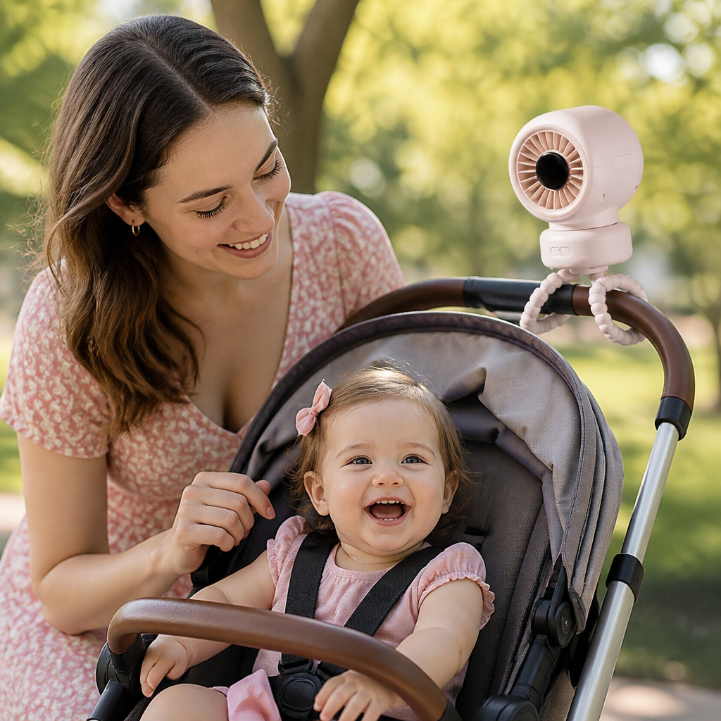 Portable Clip-On Mini Fan for Stroller Crib and Everyday Use