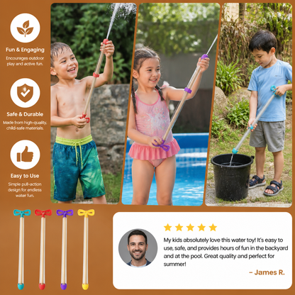 Kids Water Spray Blaster – Handheld Pull Spray Toy for Outdoor Fun