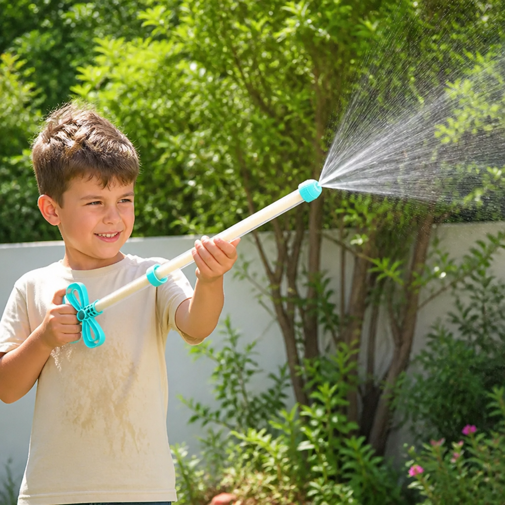 Kids Water Spray Blaster – Handheld Pull Spray Toy for Outdoor Fun