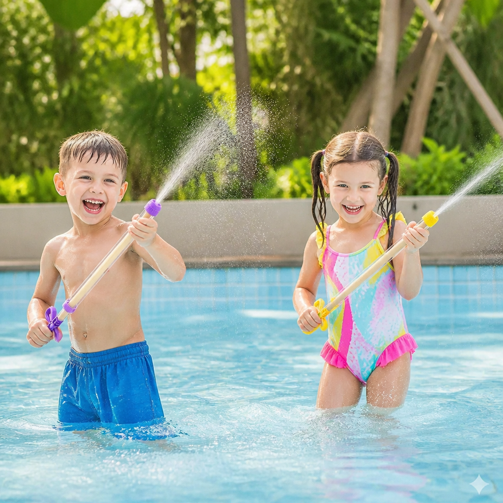 Kids Water Spray Blaster – Handheld Pull Spray Toy for Outdoor Fun