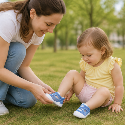 Summer Baby Sandals with Non-Slip Soles and Velcro Fastenings