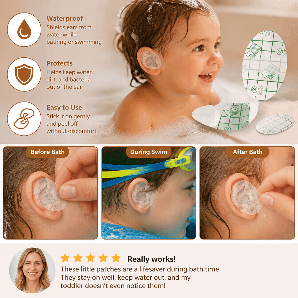 Waterproof ear protection film for children