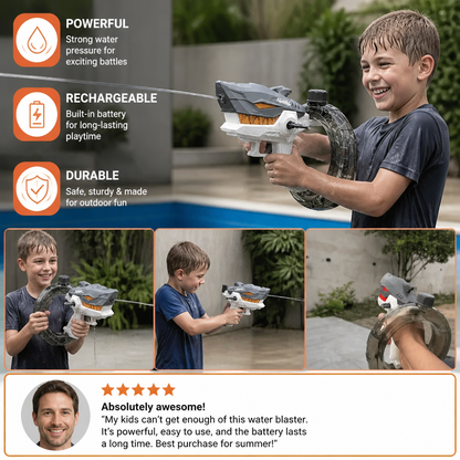 Electric Shark Water Gun for Kids – Fully Automatic Water Blaster for Hot Summer Fun