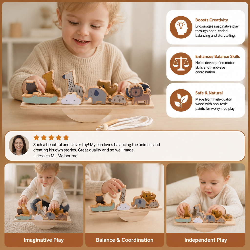 Montessori Wooden Seesaw Toy