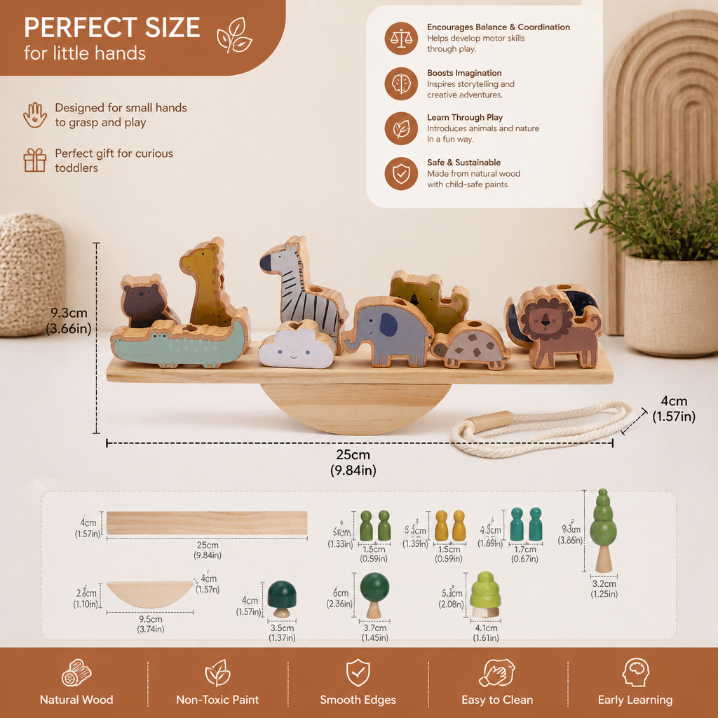 Montessori Wooden Seesaw Toy