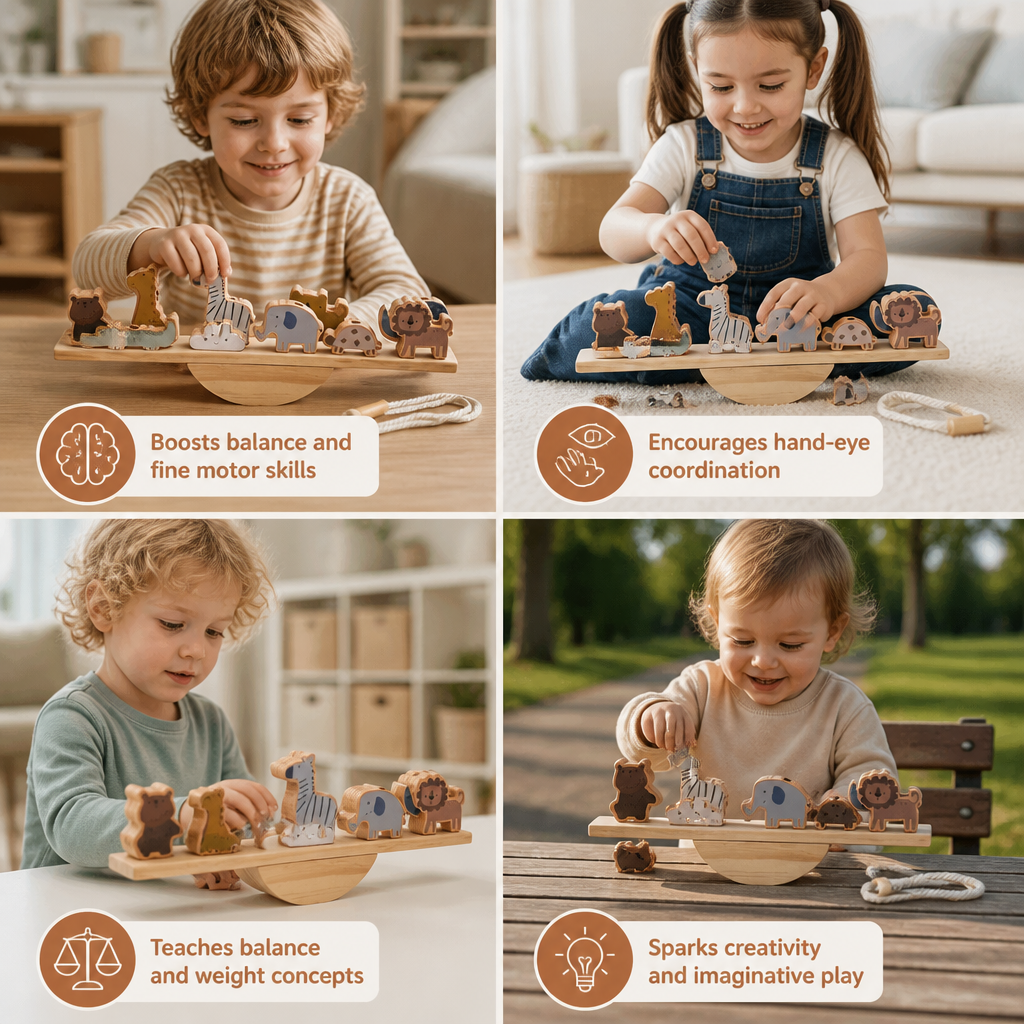 Montessori Wooden Seesaw Toy
