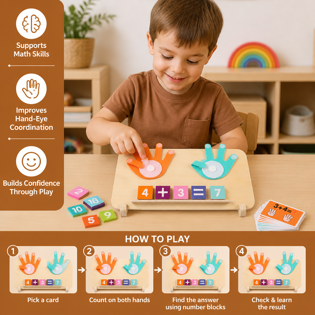 Wooden Finger Counting Board