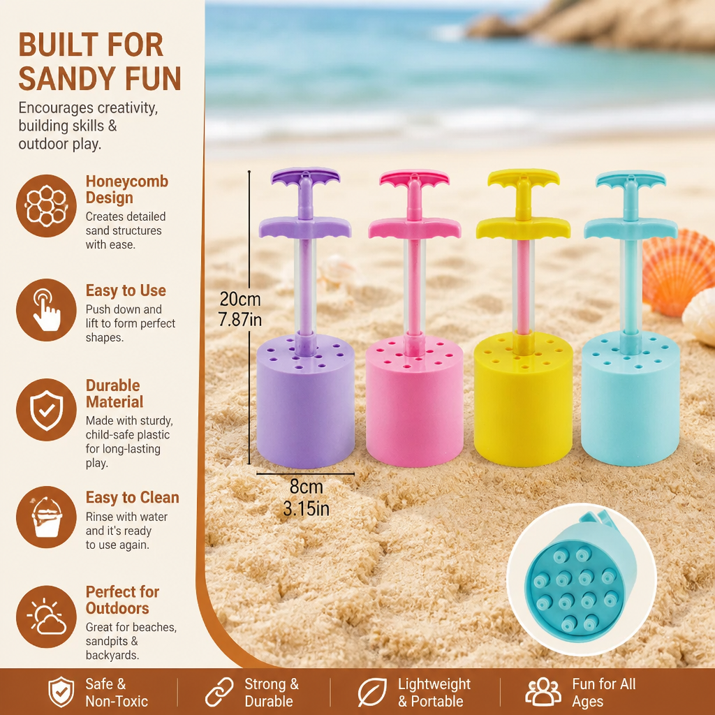 Honeycomb Sand Castle Maker – Sand Mold for Kids