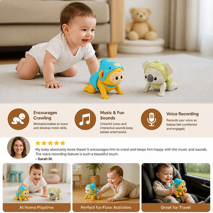 Interactive Crawling Baby Toy with Music & Voice Recording