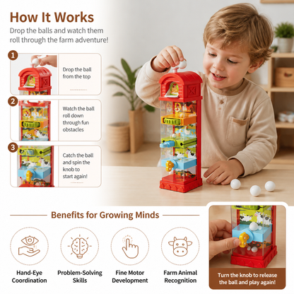Interactive Farm Ball Run Toy for Fine Motor & Problem-Solving Skills