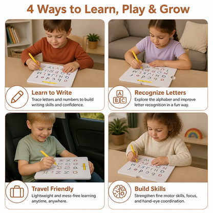 Educational magnetic ball writing board