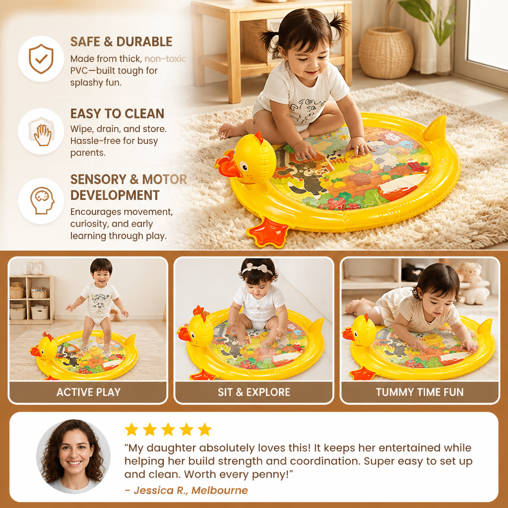 2-in-1 Duck Water Play Mat