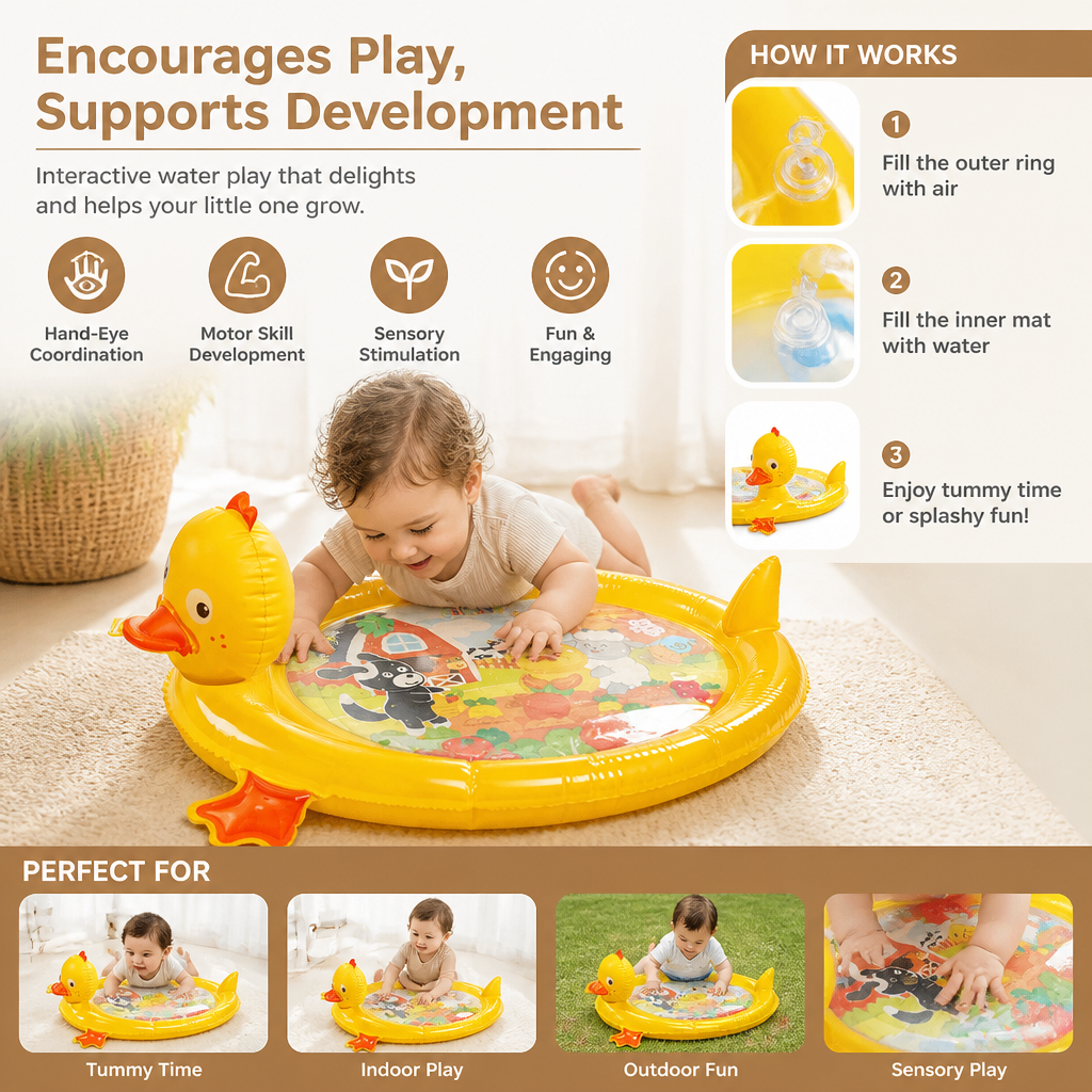 2-in-1 Duck Water Play Mat