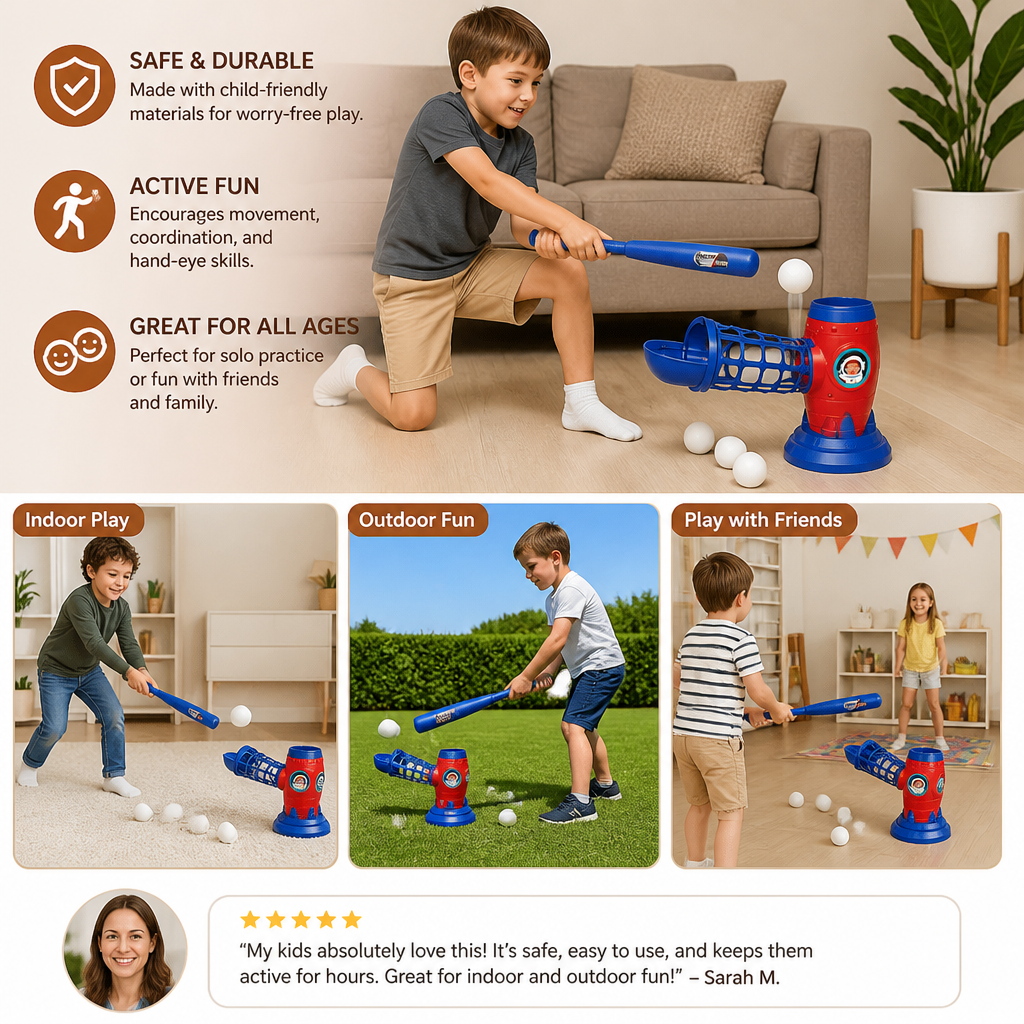 Kids Electronic Baseball Pitching Machine