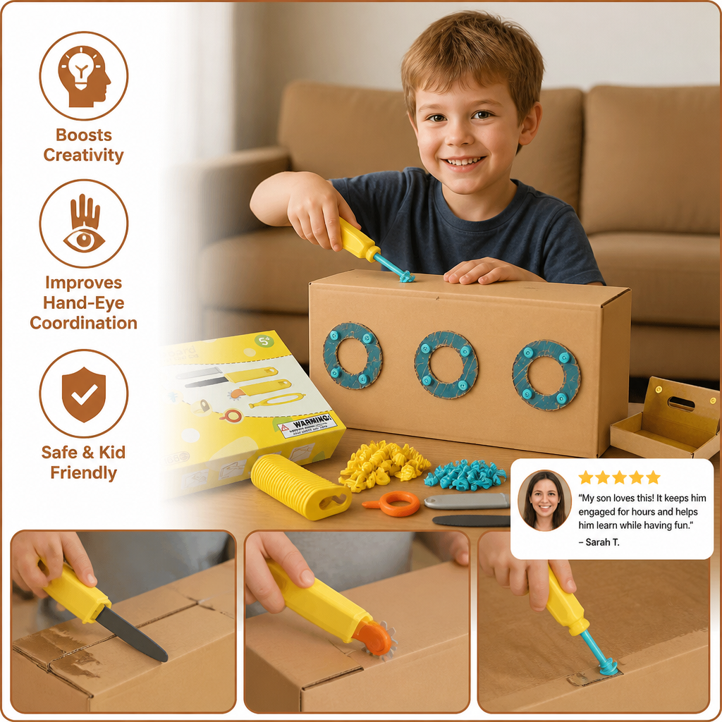 Kids Cardboard Construction Tool Kit