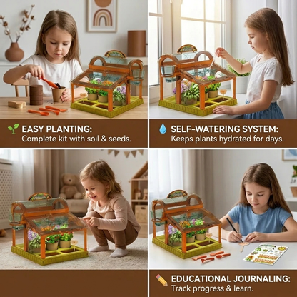 LED Acrylic Kids Greenhouse – Indoor Plant Growing Kit for Learning & Fun