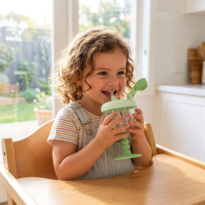 Spill-Proof Baby Straw Training Cup