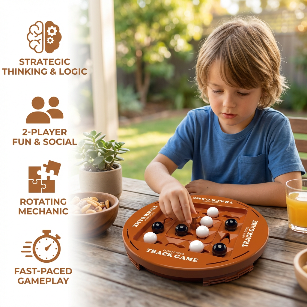 Rotating Logic Strategy Game – 4-in-a-Row Family Brain Teaser