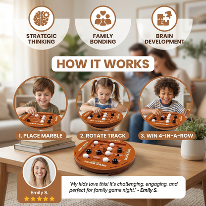 Rotating Logic Strategy Game – 4-in-a-Row Family Brain Teaser