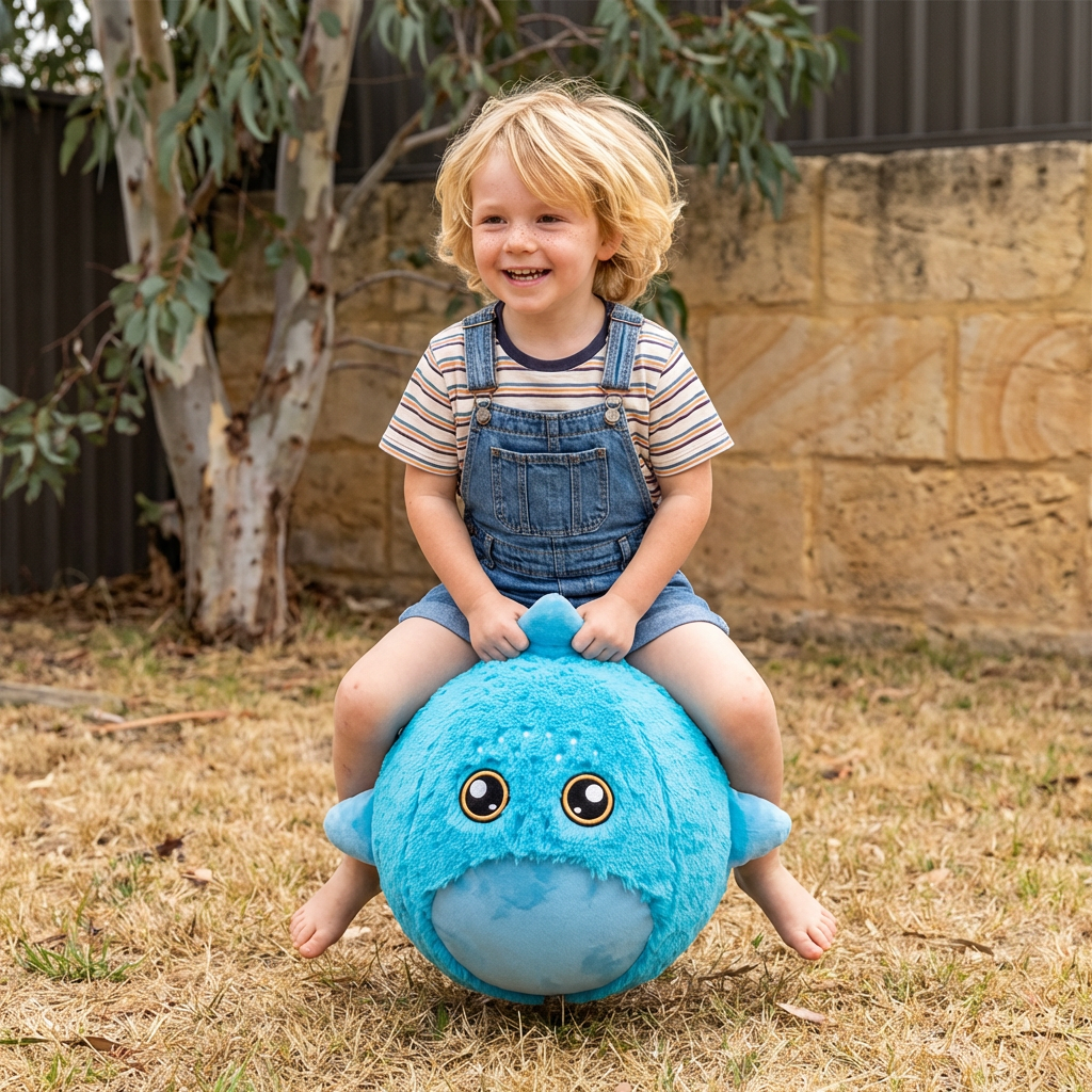 Inflatable Plush Hopping Animal for Kids – Bouncy Fun Toy