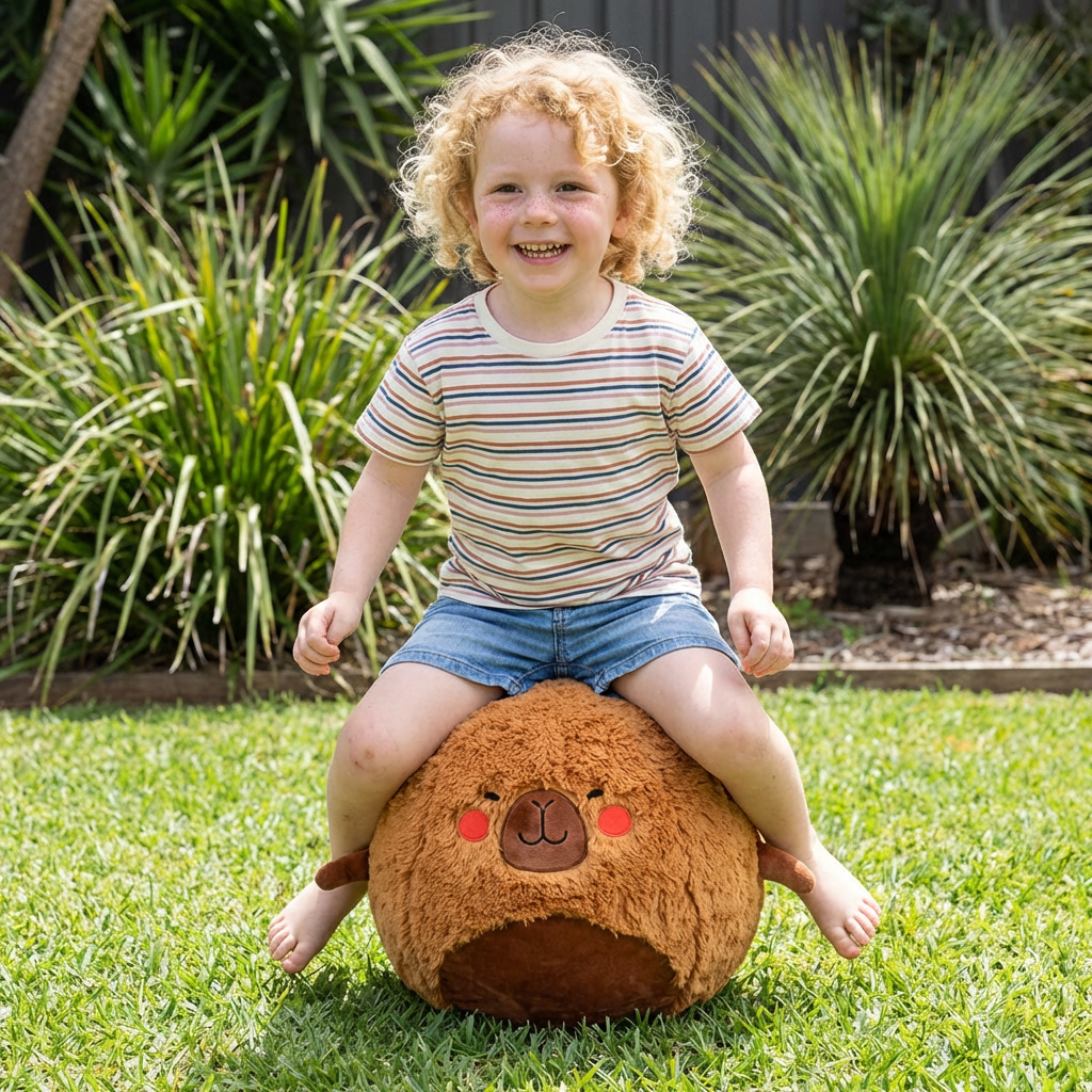 Inflatable Plush Hopping Animal for Kids – Bouncy Fun Toy