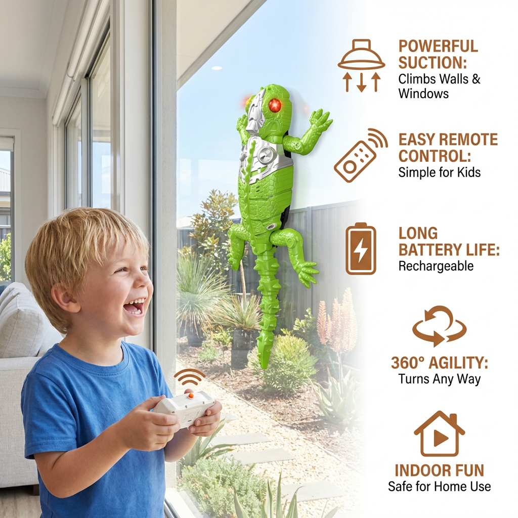 Remote Control Wall Climbing Spider/Gecko – RC Climbing Toy for Walls & Ceilings