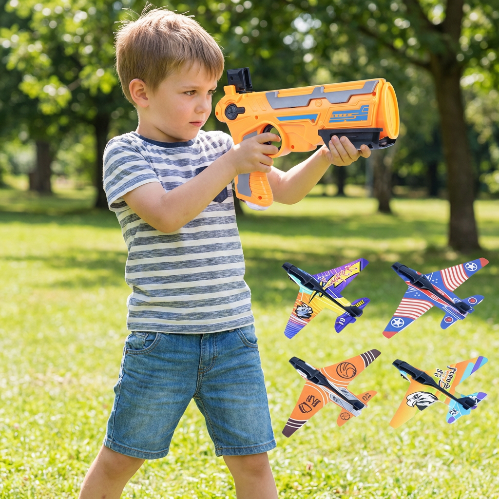 Kids Airplane Launcher – Outdoor Flying Toy Game