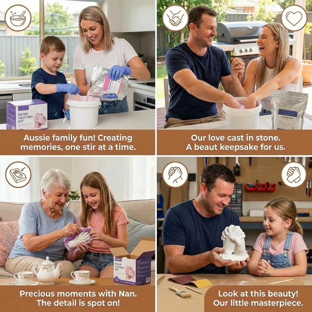 3D Hand Casting Kit for Families & Couples – Family Keepsake Set