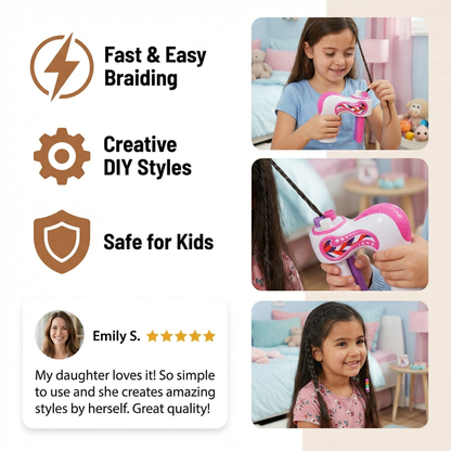 Automatic Hair Braiding Machine for Kids – Easy DIY Hair Styler Tool