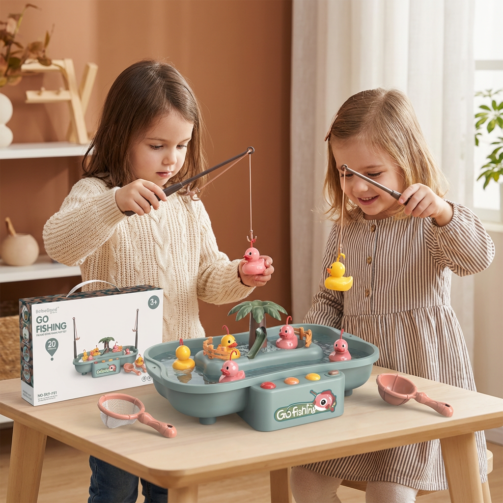 Interactive Fishing Game Toy for Kids – Water Play Set with Rods
