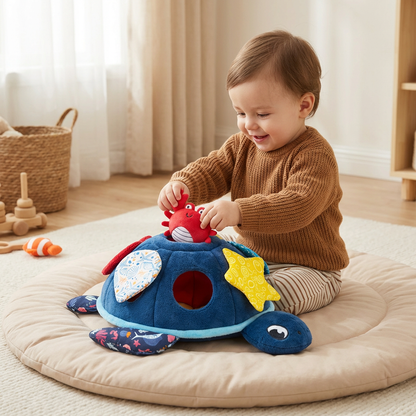 Montessori Turtle Activity Toy – Soft Sensory Play for Kids