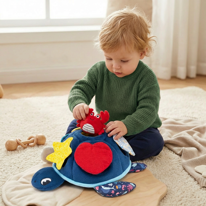 Montessori Turtle Activity Toy – Soft Sensory Play for Kids