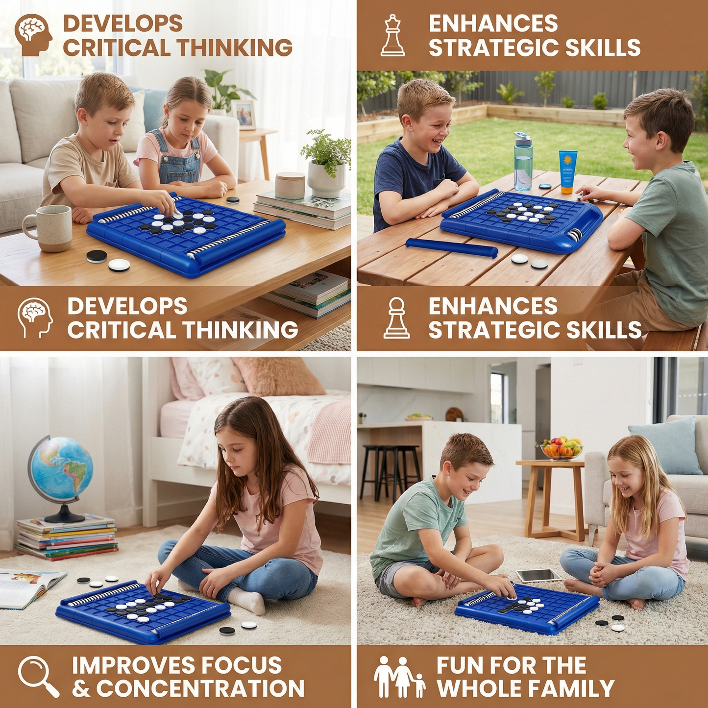 Flip Strategy Game – Interactive Family Logic Game for Kids