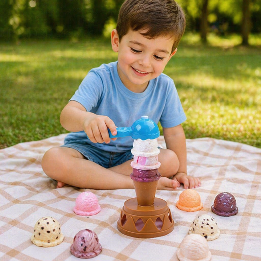 Creative Ice Cream Stacking Game – Fun Balance Game for Kids, Builds Dexterity & Encourages Playful Learning