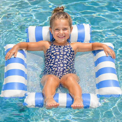 Inflatable Pool Seat for Kids – Water Hammock with Mesh Surface