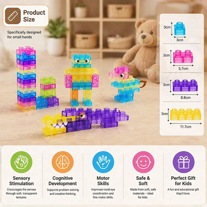 Sensory Soft Building Blocks for Kids – Soft, Squeezable Learning Blocks for Play & Fun