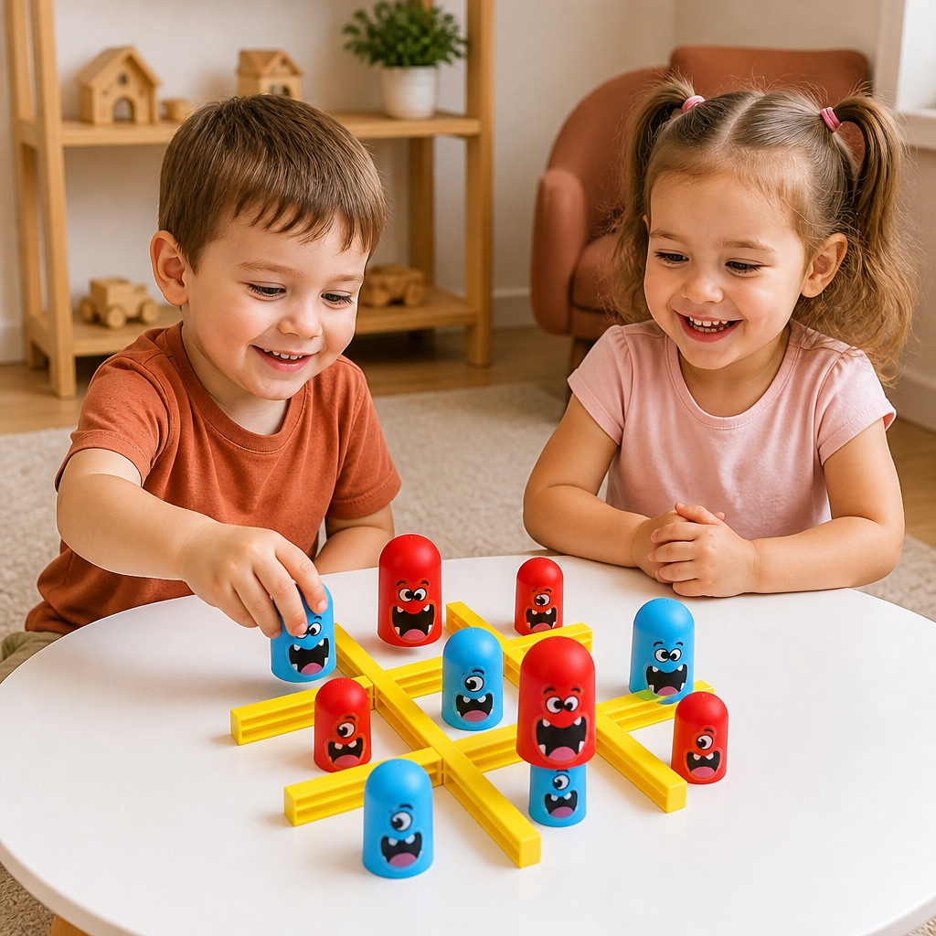 Monster Tic-Tac-Toe Board Game for Kids – Fun 2-Player Strategy Game